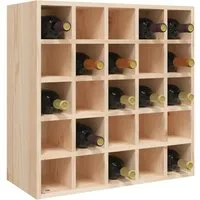 vidaXL Weinregal aus massivem Kiefernholz, 56x25x56 cm