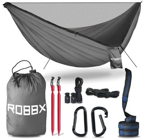 ROBBX Hängematte mit Moskitonetz in grau von ROBBX