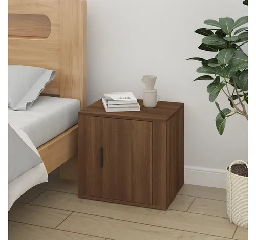 furnicato Nachttisch in Braun Eichen-Optik – 50 x 39 x 47 cm