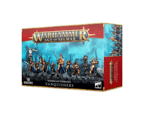 Stormcast Eternals - Vanquishers: Bezwinger für Warhammer AoS - WFB Miniaturen: Mächtige Stormcast Eternals Armee mit beeindruckenden Vanquishers für strategische Kämpfe.