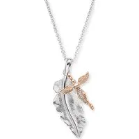 Engelsrufer Kette mit Anhänger Feder & Engel, ERN-FEDER-ANGEL - Kette aus Silber 925 mit abnehmbarem Anhänger, verstellbar auf 50 cm, ideal für jeden Anlass und das perfekte Geschenk!