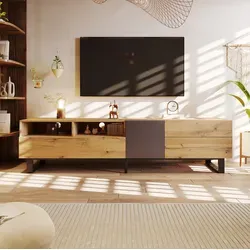 Moderner Tv-schrank Colorblocking, Mit Holzoptik, 180 Cm