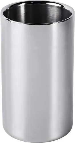 MichaelNoll Wein- und Sektkühler Weinkühler doppelwandig Flaschenkühler Edelstahl Silber - 20 cm