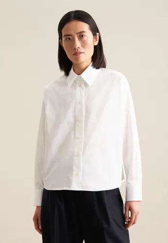 Seidensticker Damen Hemdbluse Bluse, Weiß, 40 - Blusen & Tuniken für Damen – elegante, bügelleichte Bluse aus 100% Baumwolle für jeden Anlass, ideal für Büro und Freizeit, mit modernem Kragen und taillierter Passform.