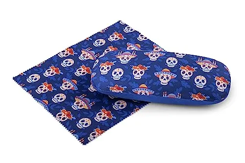 Brillenputztücher mit Motivdruck in verschiedenen Kombinationen (Días De Los Muertos, Microfasertuch mit Etui)