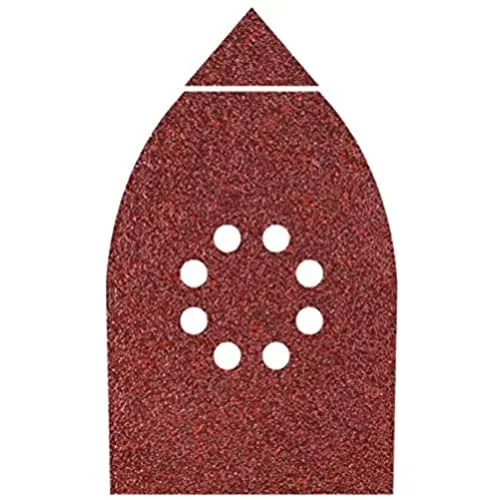 wolfcraft 6 Haft-Schleifblätter für Holz und Metall I 1793000 I 107 x 142 mm I Körnung 120 I für Multischleifer, Deltaschleifer, Dreieckschleifer I hohe Standzeit