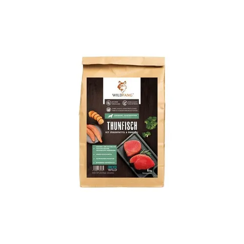 WILDFANG® Thunfisch - Hundefutter mit hochwertigem Thunfisch, Süßkartoffel & Brokkoli, reich an Eiweiß und Omega-3, fördert die Gesundheit und das Wohlbefinden deines Hundes.