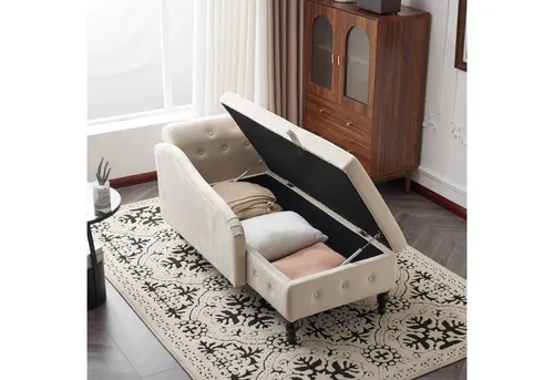 Odikalo Chaiselongue Relaxsessel mit Schlaffunktion und Stauraum