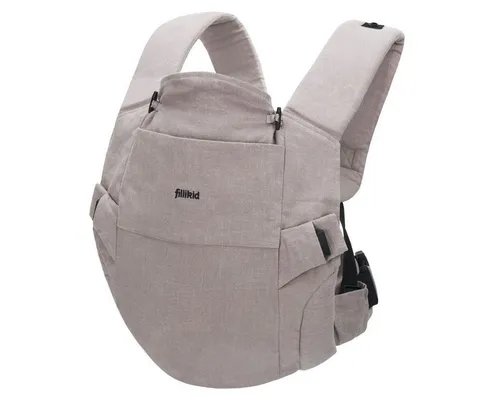 Fillikid Babytrage Natural - Multifunktionale Trage für Babys von 3,5-20 kg - Tragetaschen für Babys & Kleinkinder: Nachhaltige Babytrage aus Baumwolle und Brennnesselfasern, ideal für Bauch-, Hüft- und Rückentrageposition mit hohem Tragekomfort.