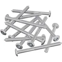 vidaXL Möbel-Schrauben 12 Stk Silber M6 x 85 mm Stahl 864401