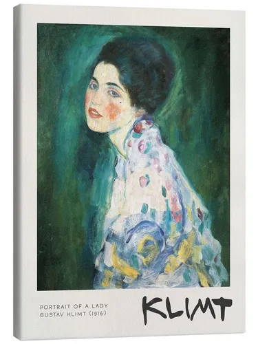 Posterlounge Wandbild Bildnis einer Dame, Gustav Klimt, erhältlich als Poster, Leinwandbild, Wandsticker oder Acrylglasbild