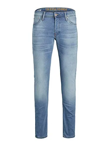 JACK & JONES Glenn Original Slim Fit Herren Jeans - Blau (W31/L32) - Moderne Slim Fit Jeans aus weichem Indigo-Material mit Logo-Details. Ideal für den täglichen Einsatz und vielseitig kombinierbar. Ein Must-Have für stilbewusste Männer.