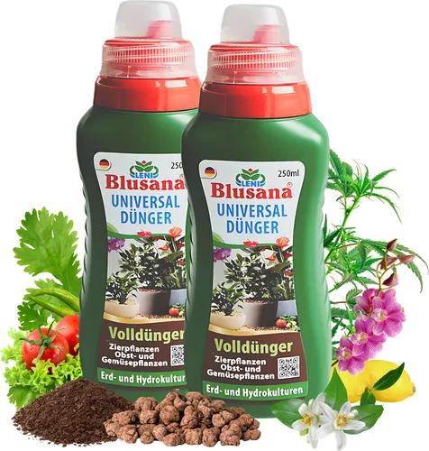 Blusana Premium Universal & Hydro Flüssigdünger NPK Dünger 6-3-6 Hydrokultur Hydroponik Erde 500ml