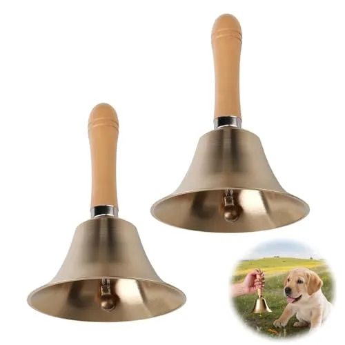 pcs Super Laute Handglocke, Weihnachtsglocke-EIN Must-Have für Weihnachten! Wunderschöne Messing-Handglocke mit Holzgriff–perfekt für Weihnachtsbaumschmuck und Feiertagsfeiern-Bell-Glocke 2