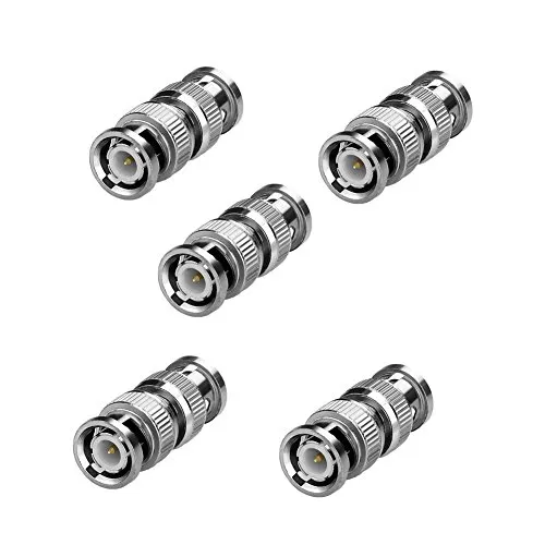 SIENOC BNC Stecker auf Stecker für CCTV Video Kameras Koaxialkabel (5 Stück)