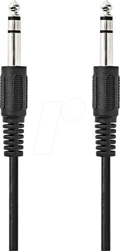 N CAGL23000BK20 - Audiokabel, 6,35 mm Klinkenstecker, 2 m