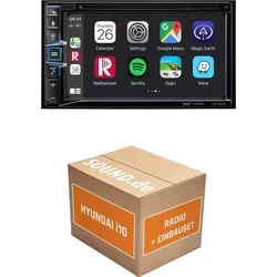 Alpine INE-W611D Autoradio Einbaupaket für Hyundai i10