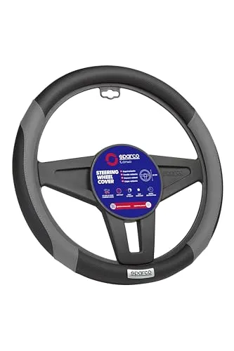 SPARCO SPC1113GR Steering Wheel Cover C1113 Black/Grey Universal CAR