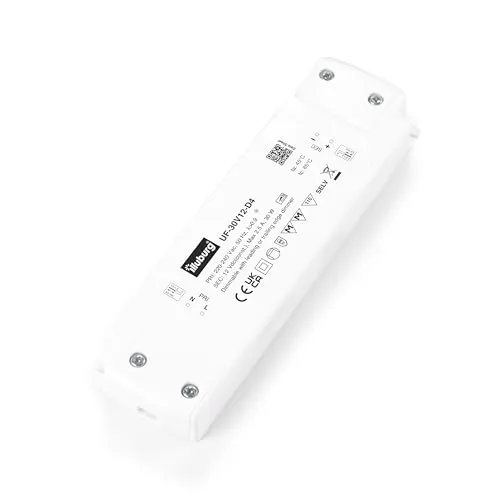 illuburg LED Trafo 12V Dimmbar Triac Flach 6W - 30W für LED Strip Lampe LED Netzteil Treiber Transformator Vorschaltgerät Driver