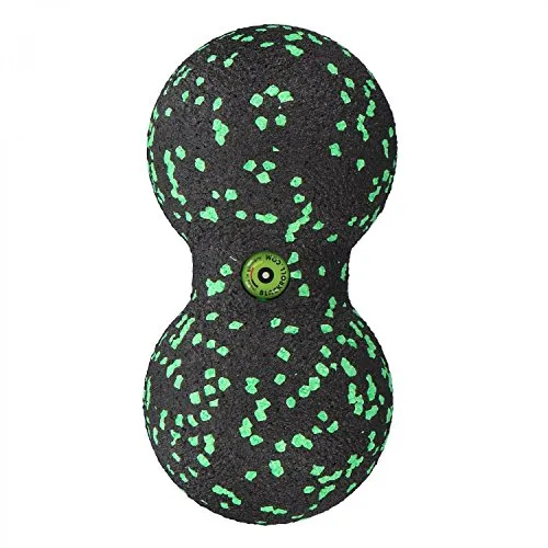 BLACKROLL DuoBall Schwarz/Grün 12 cm - Effektive Selbstmassage - Faszienrollen für Sportler, ideal zur Anregung der Regeneration und Verbesserung der Körperwahrnehmung. Mit 12 cm Durchmesser für gezielte Anwendung.