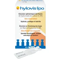 Hylovis lipo Augentropfen Einzeldosispipetten 30X0.4 ml