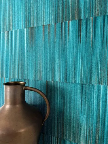 Newroom Vliestapete - Modernes Blau mit Retro Muster - Stylische Vliestapete in Roux Blue mit geometrischem Design, ideal für Wohnzimmer, Schlafzimmer und Küche. Wasser- und dampfbeständig, perfekt für jeden Raum!