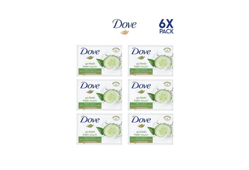 DOVE Gesichtsseife Dove Seifenstück Fresh Touch feuchtigkeitsspendend und erfrischend, 8-tlg., Dove Fresh Touch Seifenriegel, Gurken- und Grüntee-Duft, 100gr