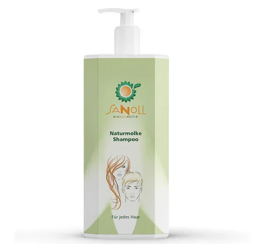 Sanoll Naturmolke Shampoo 1L - Mildes Haarshampoo - Shampoos, besonders mild mit natürlichem Zuckertensid für Geschmeidigkeit und Elastizität, ideal für normales gesundes Haar.