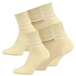 Cotton Prime® Socken (6-Paar) mit kurzem Schaft beige 43-46