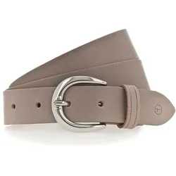 Tamaris Ledergürtel mit glänzender silberfarbener Schließe - Gürtel aus 100% Rindsleder, 3 cm breit, mit einer eleganten glänzenden silberfarbenen Schließe – ideal für modische Outfits und einen klassischen Look.
