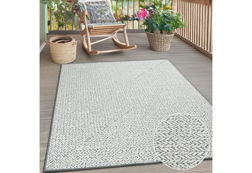 OTTO home Teppich Matts Wende-Teppich in Strick-Optik - Teppich für In- und Outdoor, wetterfest & UV-beständig, ideal für Balkon und Terrasse, strapazierfähig und schmutzabweisend, Maße: 200 cm x 300 cm, Höhe: 5 mm