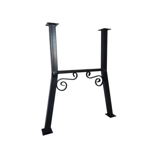 Tischbeine Tischgestell Gartentisch Parktisch Tischfüße Stahl Schwarz NICE 2 St