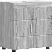 vidaXL Badezimmer Waschbecken Schrank TULUM Grau Sonoma von vidaXL