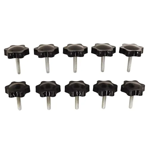 Bituxx 10x Rändelschraube Feststellschraube Sterngriffschraube Knaufschraube Handknopf Werkzeuglose Schraube M6 x 30 mm