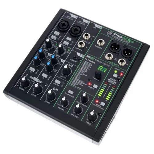 Mackie ProFX6v3 Mischpult - Mischpult mit 6 Kanälen, integrierten Effekten und USB-Audio-Interface, ideal für professionelle Live-Performances und Studioaufnahmen.