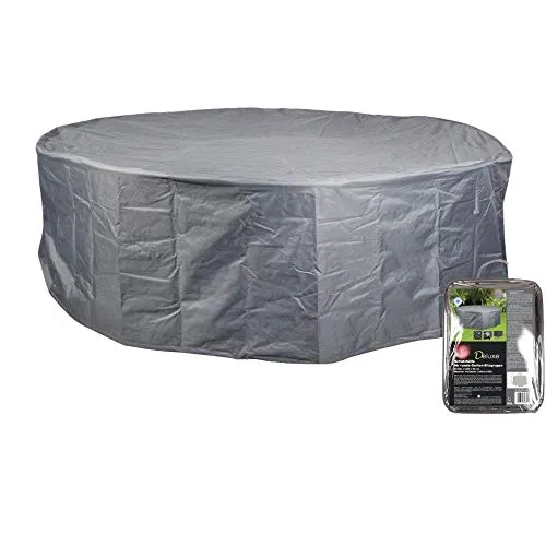 Boni-Shop Deluxe Abdeckhauben für Gartenmöbel Schutzhüllen (runde Sitzgruppe,ca.200x95)