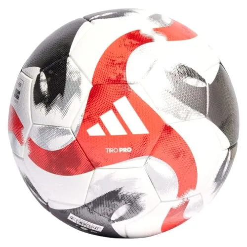 Adidas Tiro Pro Ball - Weiß, FIFA Quality Pro Standard - Hochwertiger Fußball mit nahtloser TSBE-Technologie für exzellentes Ballgefühl, ideal für Profis und ambitionierte Spieler. Größe 5, 100% Polyurethan, perfekter Grip und geringere Wasseraufnahme.