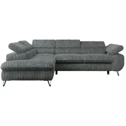 MKS MEBLE Ecksofa Cord Sofa Grau in grau von Möbel Kraft