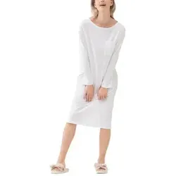 Mey Malea Nightshirt Weiß Baumwolle 38 Damen