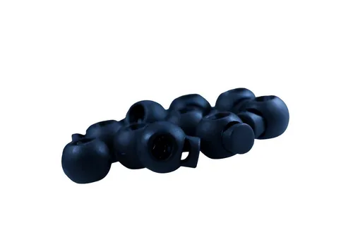 maDDma 10 Einloch-Kordelstopper rund 15x19mm, Durchzug 4x5,5mm Gurtstecker