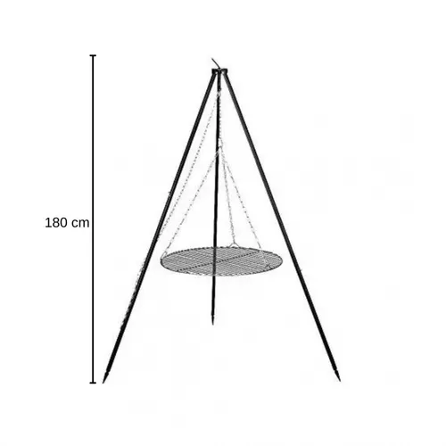 Schwenkgrill NOBEL Rohstahlrost Höhe 180 cm Ø70 cm Dreibeingrill Feuerstelle