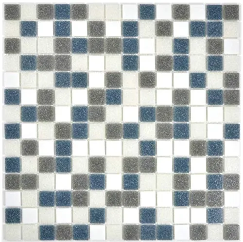 Mosaikfliese Glas weiß grau metallic Wandfliesen Badfliese Duschrückwand Fliesenspiegel MOS210-P001625_f | 10 Mosaikmatten