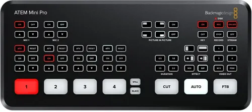 Blackmagic Design Atem Mini Pro - Hochwertiger Media-Streaming Switcher, ergonomisches Design für optimale Benutzerfreundlichkeit