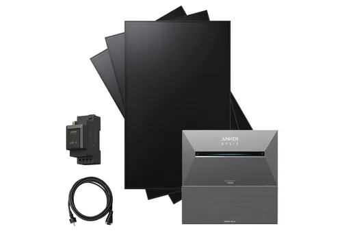 Kleines Kraftwerk 1350W Balkonkraftwerk mit Anker Solarbank 3 - Kompaktes Balkonkraftwerk mit 1350W und integrierter Anker Solarbank 3 für effiziente Stromerzeugung. Plug-and-Play Installation für sofortige Nutzung und smarte App-Steuerung zur Überwachung von Produktion und Verbrauch.