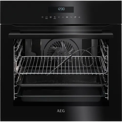 AEG BPE742220B Einbaubackofen mit Pyrolyse - Backofen mit 71 l Volumen, Selbstreinigungsfunktion und Kerntemperatursensor für perfekte Garergebnisse. Ideal für moderne Küchen, energieeffizient mit A+.