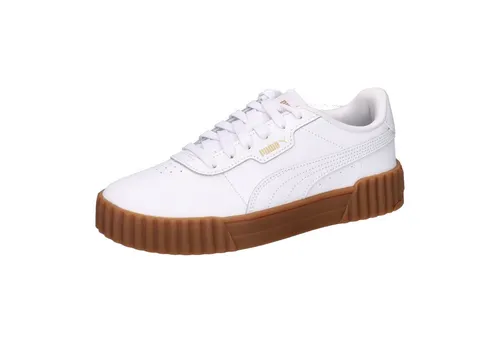 PUMA Damen Carina 3.0 Sneaker - White Gold-Gum, 38.5 EU - Damen-Sneaker mit modernem Design und weicher Dämpfung für optimalen Tragekomfort den ganzen Tag.