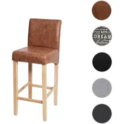 Barhocker HWC-C33 - Stylischer Tresenhocker aus FSC-zertifiziertem Holz - Barmöbel mit hohem Sitzkomfort und stabilen, hellen Holzbeinen. Ideal für moderne Küchen- und Barbereiche, perfekt gepolstert für langanhaltenden Sitzgenuss.