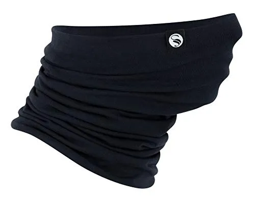 STARK SOUL Multifunktionstuch – Neckwarmer „Solid Cotton“ Marine-Blau