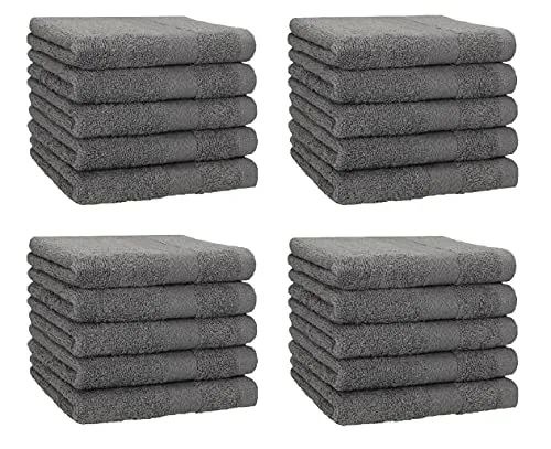 Betz 20 Stück Premium Seifetücher- Seiftuch - Handtücher-Set - Händehandtücher - 30 x 30cm Farbe anthrazit
