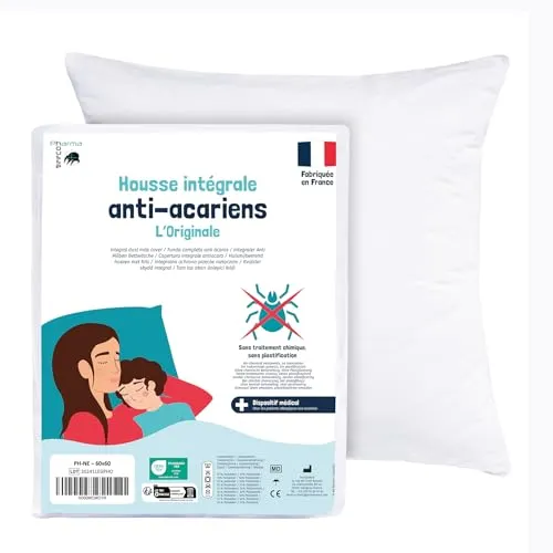 PharmaHousse – Vollständiger milbendichter Kissenbezug – Medizinisches Produkt – 10 Jahre Garantie – Barrierebezug ohne Behandlung oder Beschichtung